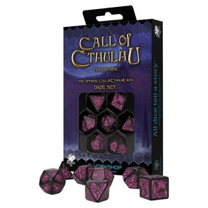 Call of Cthulhu - Black & Magenta Dice Set