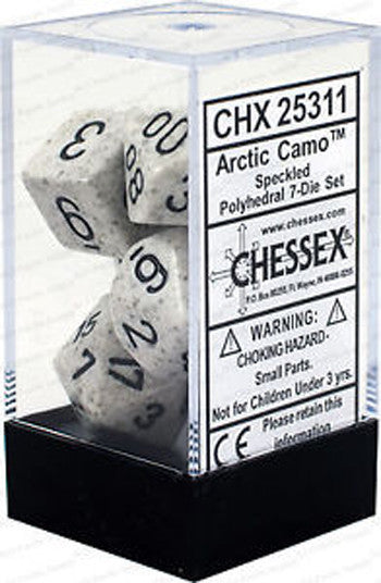 Speckled Arctic Camo - 7 Dice Set