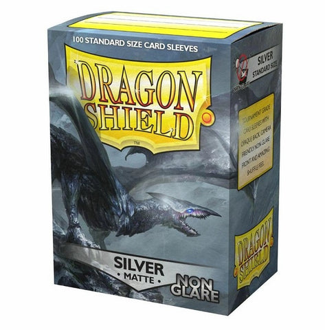 Dragon Shield Sleeves - Box 100 - Silver Matte Non-Glare (63x88mm)