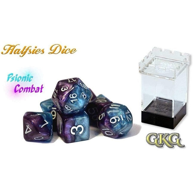 Halfsies Dice - Psionic Combat with Upgraded Dice Case