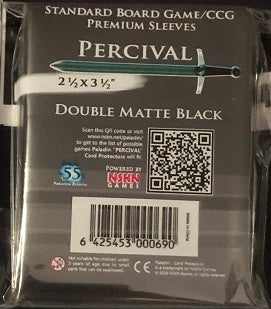 Paladin Card Sleeves - Percival Double Matte Black (63.5x89mm) Alpha Gaming Paladin Card Sleeves - Percival Double Matte Black (63.5x89mm) Alpha Gaming