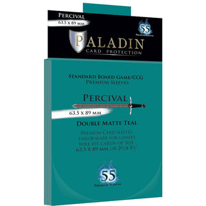 Paladin Card Sleeves - Percival Double Matte Teal (63.5x89mm)