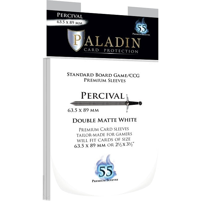 Paladin Card Sleeves - Percival Double Matte White (63.5x89mm)