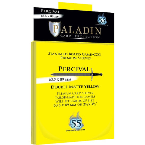 Paladin Card Sleeves - Percival Double Matte Yellow (63.5x89mm)