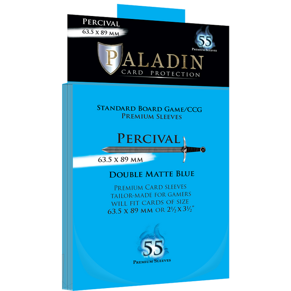 Paladin Card Sleeves - Percival Double Matte Blue (63.5x89mm)