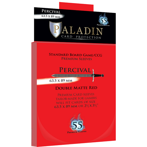 Paladin Card Sleeves - Percival Double Matte Red (63.5x89mm)