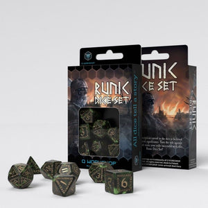 Runic Bottle  - Green & Gold Dice Set